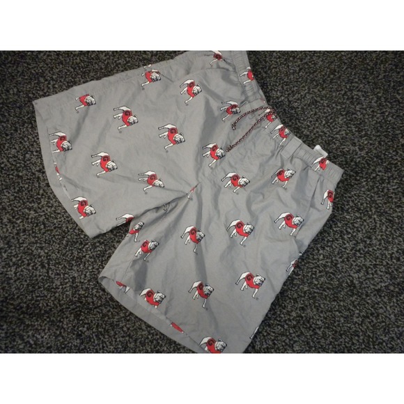 Columbia PFG Shorts Mens M Gray Collegiate Backcast II Georgia Bulldogs Uga Logo - Picture 1 of 11